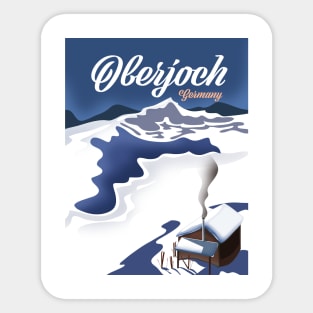 Oberjoch Germany ski poster Sticker